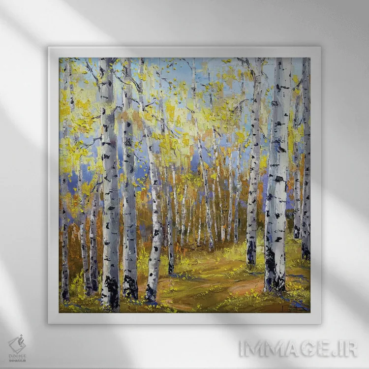 تابلو دکوراتیو آداجیو اثر لیزا الی - نمای قابدار سفید