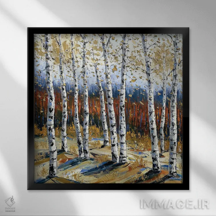 تابلو دکوراتیو میان پرده اثر لیزا الی - نمای قابدار مشکی