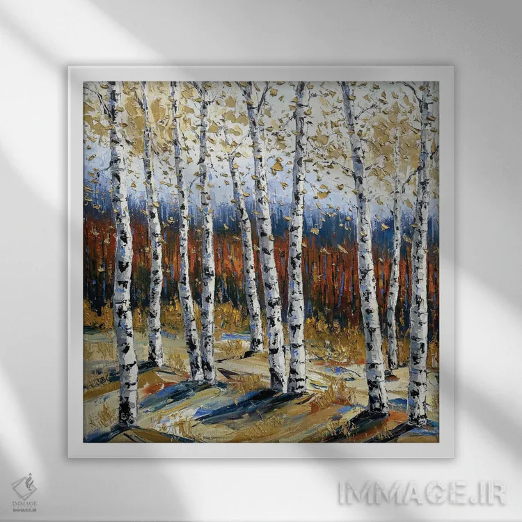 تابلو دکوراتیو میان پرده اثر لیزا الی - نمای قابدار سفید