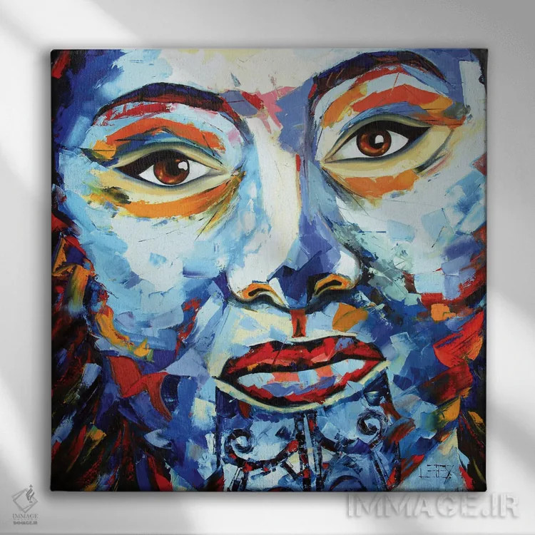 تابلو دکوراتیو دختر مائوری از نیوزیلند اثر لیزا الی - نمای روبهرو روی دیوار