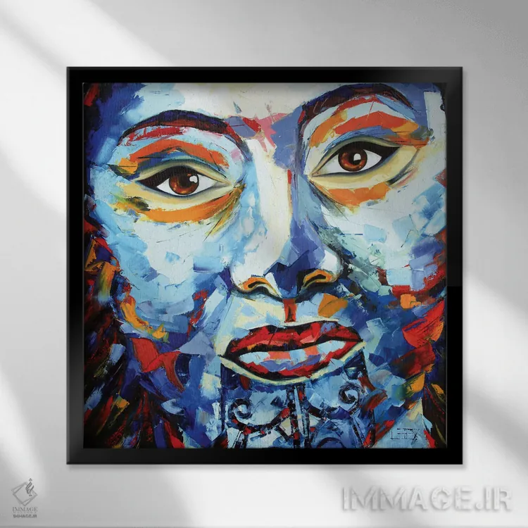 تابلو دکوراتیو دختر مائوری از نیوزیلند اثر لیزا الی - نمای قابدار مشکی