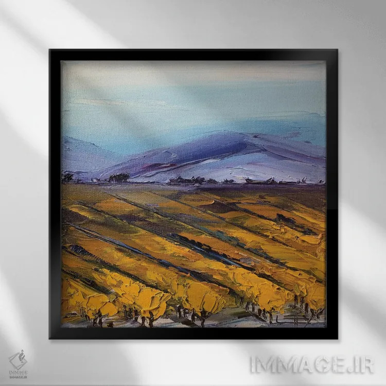 تابلو دکوراتیو دره ناپا اثر لیزا الی - نمای قابدار مشکی