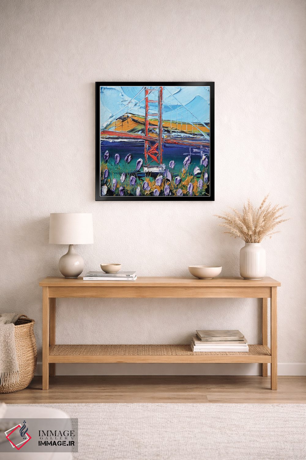 تابلو دکوراتیو به سوی گلدن گیت اثر لیزا الی - D5B