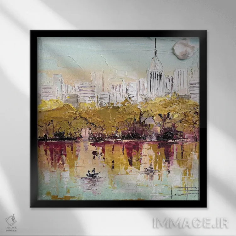 تابلو دکوراتیو New York,سنترال پارک، نیویورک اثر لیزا الی - نمای قابدار مشکی