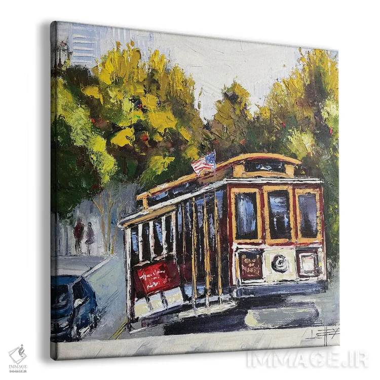 تابلو دکوراتیو یک عصر در سان فرانسیسکو اثر لیزا الی - نمای پرسپکتیو محصول