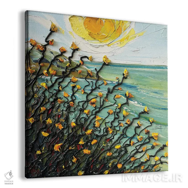 تابلو دکوراتیو خورشید بهشتی اثر لیزا الی - نمای پرسپکتیو محصول