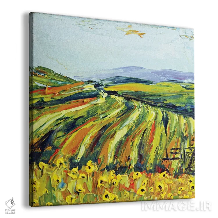 تابلو دکوراتیو باغ تاک ساکسوم پاسو روبلز با شقایق های کالیفرنیا اثر لیزا الی - نمای پرسپکتیو محصول