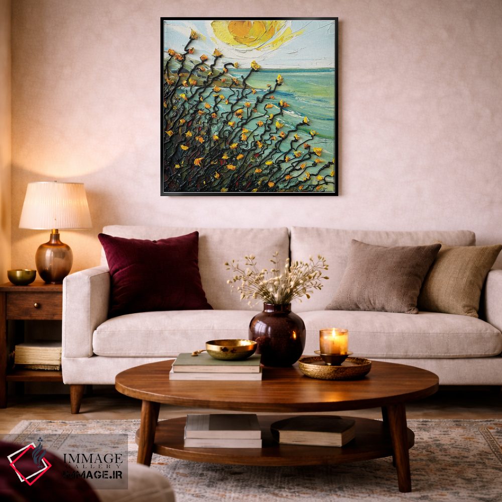 تابلو دکوراتیو خورشید بهشتی اثر لیزا الی - D3B