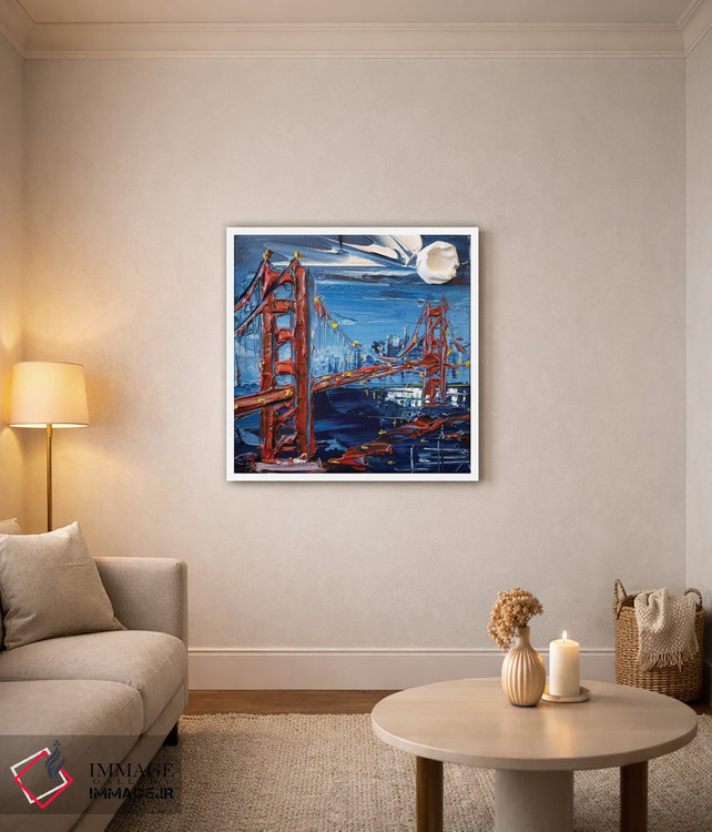 تابلو دکوراتیو غروب سان فرانسیسکو اثر لیزا الی - D3W