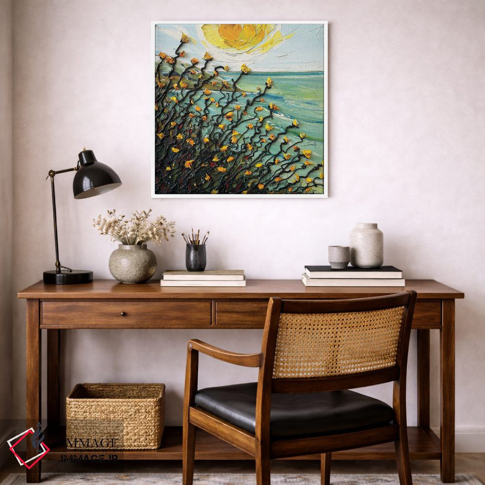 تابلو دکوراتیو خورشید بهشتی اثر لیزا الی - D6W