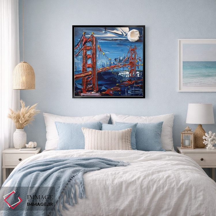 تابلو دکوراتیو غروب سان فرانسیسکو اثر لیزا الی - D4B