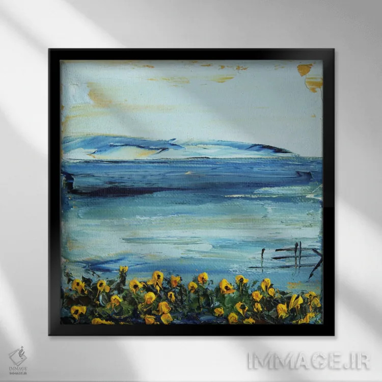 تابلو دکوراتیو آن سوی خلیج مونتری اثر لیزا الی - نمای قابدار مشکی