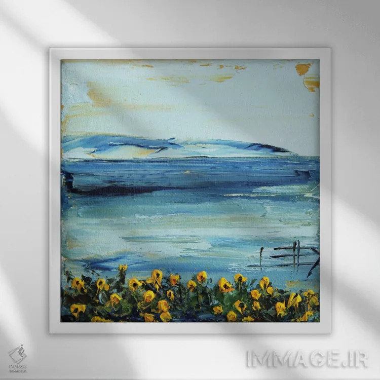 تابلو دکوراتیو آن سوی خلیج مونتری اثر لیزا الی - نمای قابدار سفید