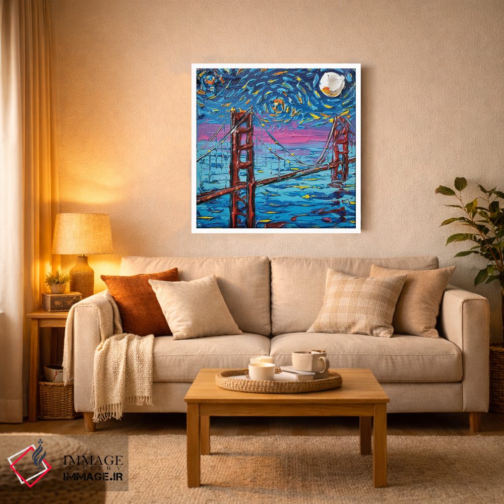 تابلو دکوراتیو با ون گوگ تا گلدن گیت اثر لیزا الی - D3W