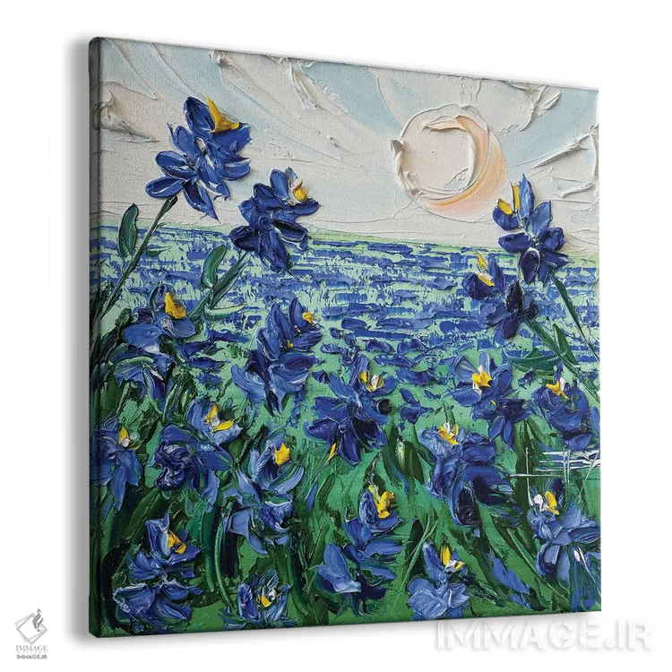 تابلو دکوراتیو بلو بانت های تگزاس اثر لیزا الی - نمای پرسپکتیو محصول