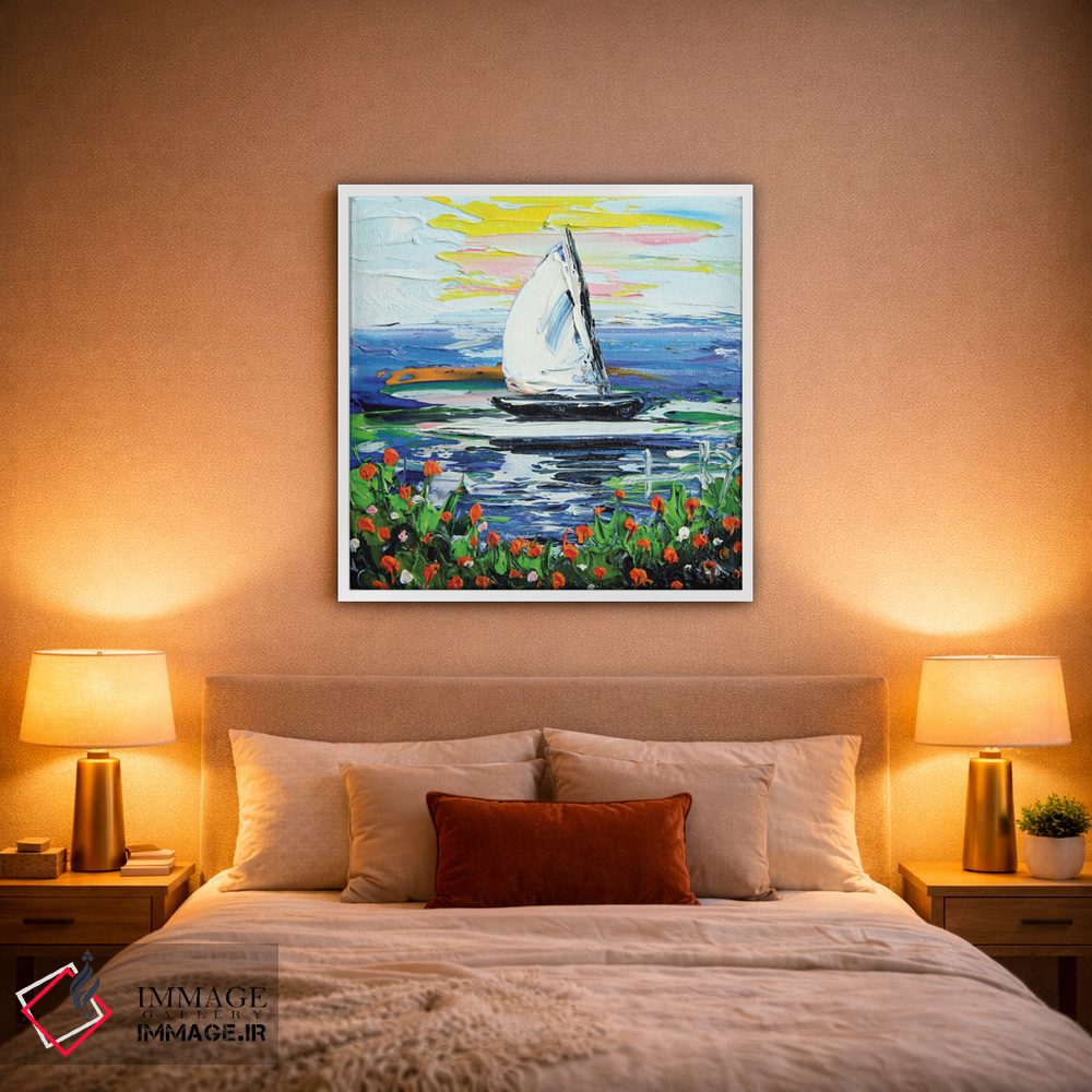 تابلو دکوراتیو قایق بادبانی مونتری اثر لیزا الی - D1W