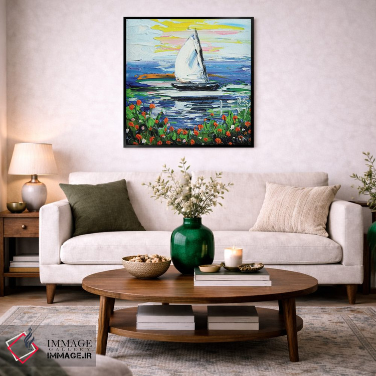 تابلو دکوراتیو قایق بادبانی مونتری اثر لیزا الی - D3B