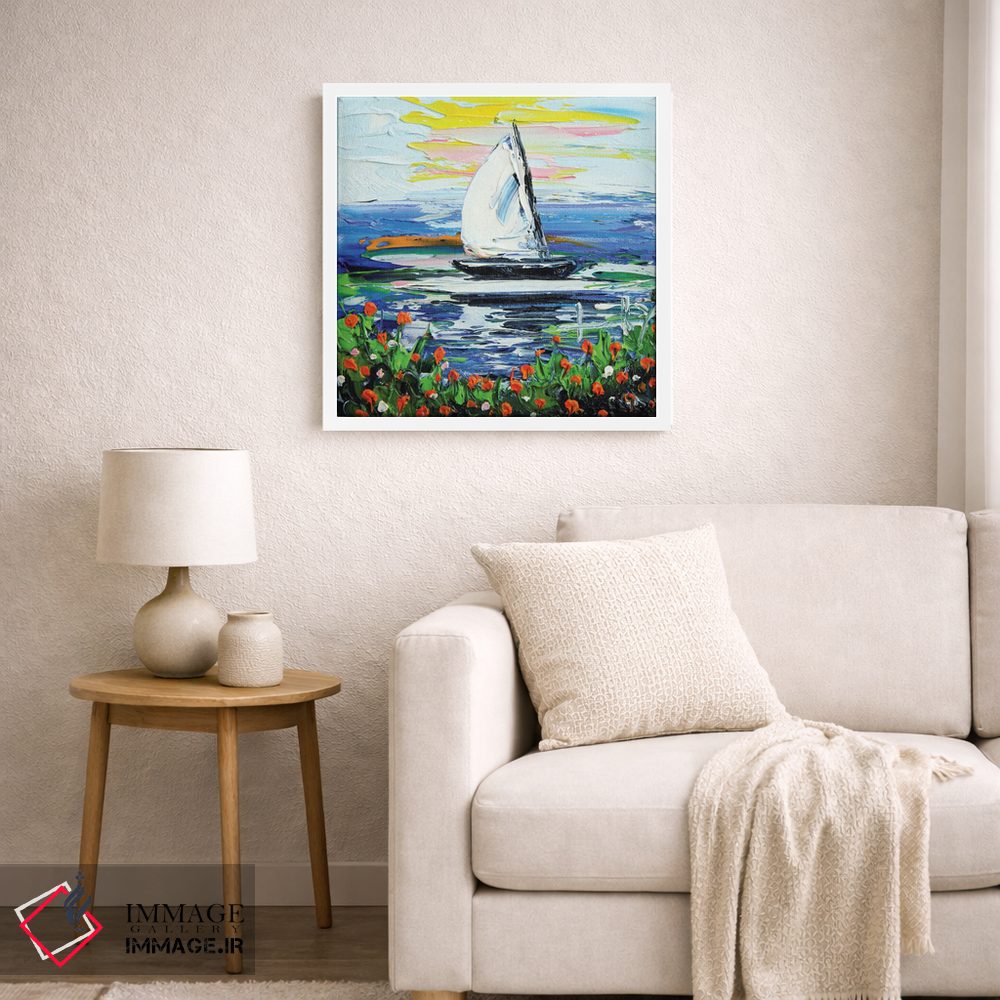 تابلو دکوراتیو قایق بادبانی مونتری اثر لیزا الی - D5W