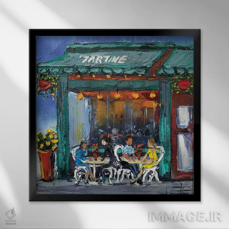تابلو دکوراتیو تارتین سان فرانسیسکو اثر لیزا الی - نمای قابدار مشکی