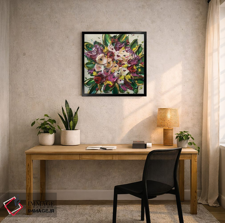 تابلو دکوراتیو دسته گل بهاری اثر لیزا الی - D6B