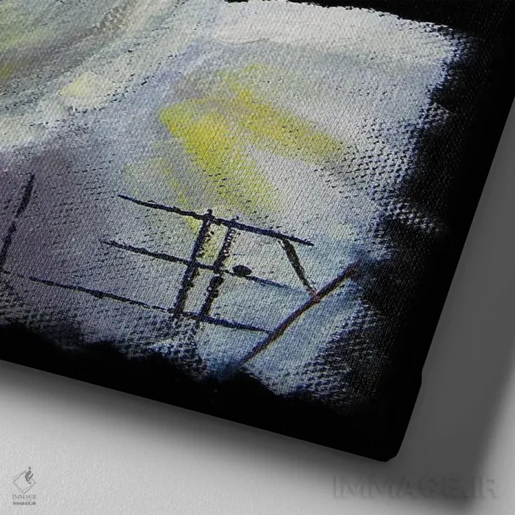 تابلو دکوراتیو بره نیوزیلند اثر لیزا الی - نمای نزدیک بافت بوم