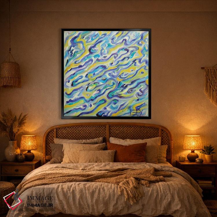 تابلو انتزاعی آبسترکت صدف آبالون پائوآ نیوزیلند اثر لیزا الی - D1B