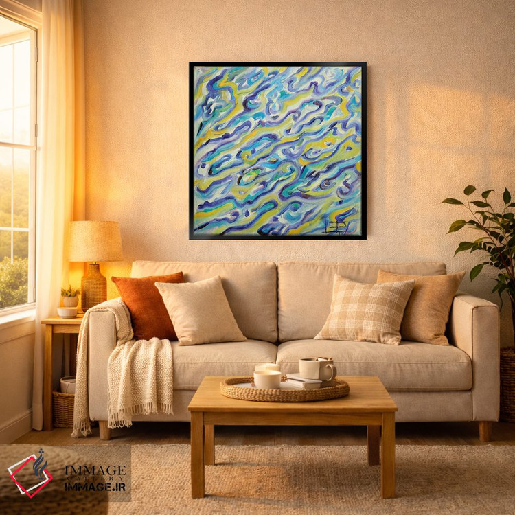 تابلو انتزاعی آبسترکت صدف آبالون پائوآ نیوزیلند اثر لیزا الی - D3B