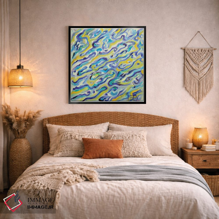 تابلو انتزاعی آبسترکت صدف آبالون پائوآ نیوزیلند اثر لیزا الی - D2B