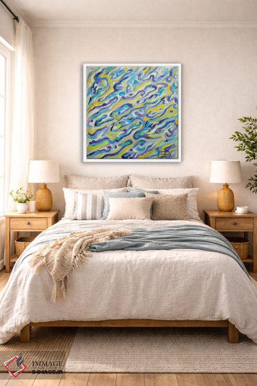 تابلو انتزاعی آبسترکت صدف آبالون پائوآ نیوزیلند اثر لیزا الی - D5W