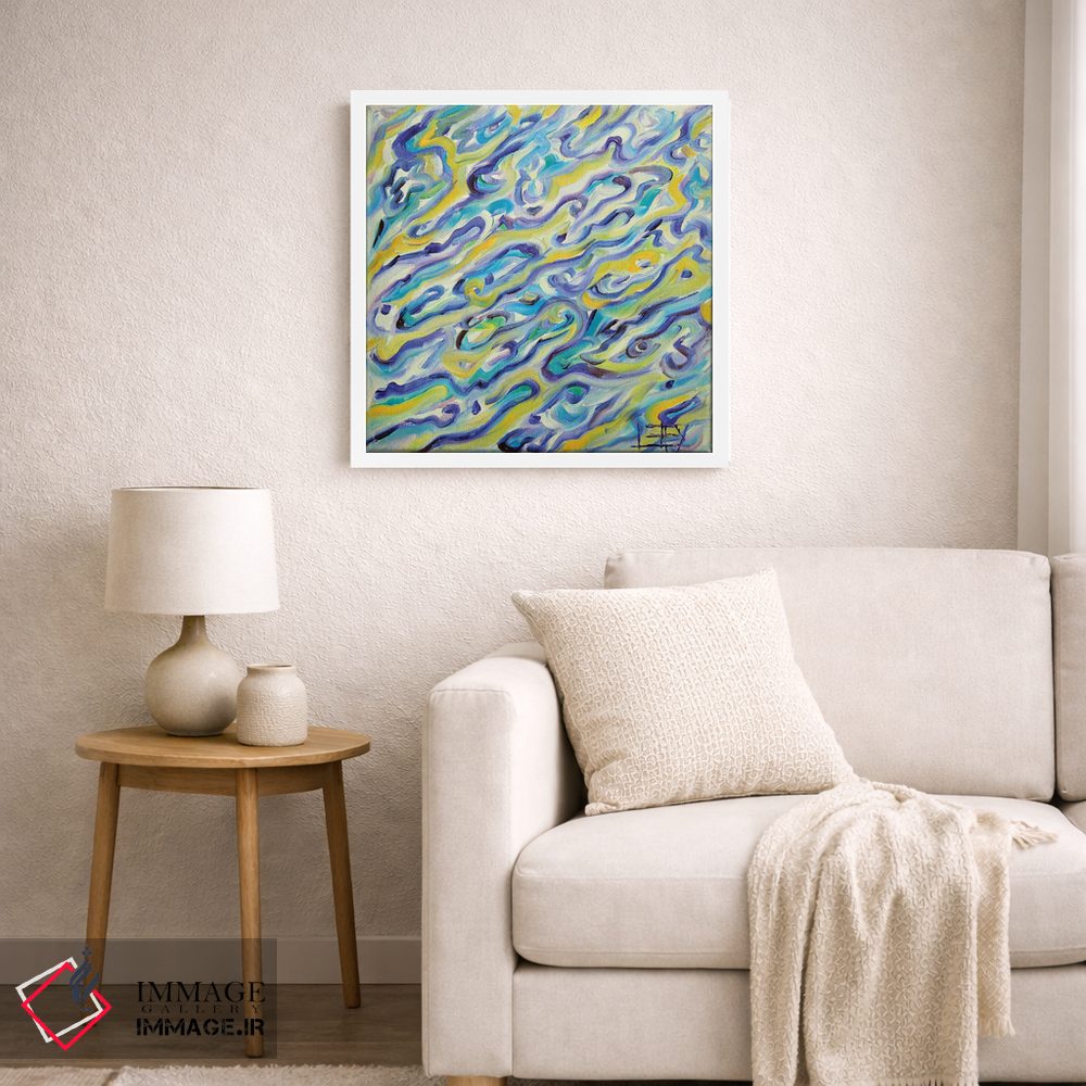 تابلو انتزاعی آبسترکت صدف آبالون پائوآ نیوزیلند اثر لیزا الی - D6W