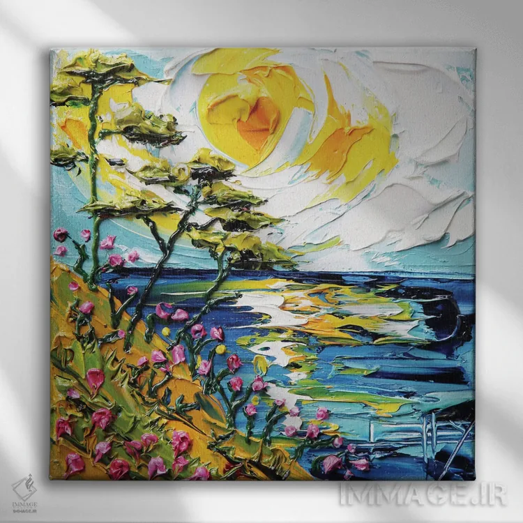 تابلو دکوراتیو رویای مانتری را می بینم اثر لیزا الی - نمای روبهرو روی دیوار