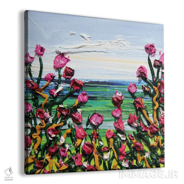 تابلو دکوراتیو گل های ساحلی در مانتری اثر لیزا الی - نمای پرسپکتیو محصول
