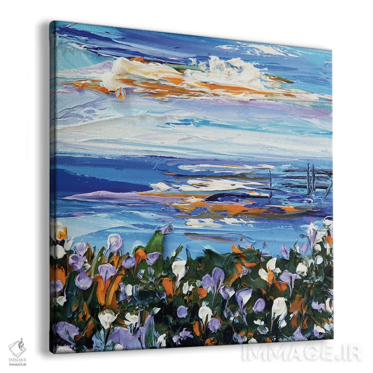 تابلو دکوراتیو گل های وحشی ساحلی مانتری اثر لیزا الی - نمای پرسپکتیو محصول