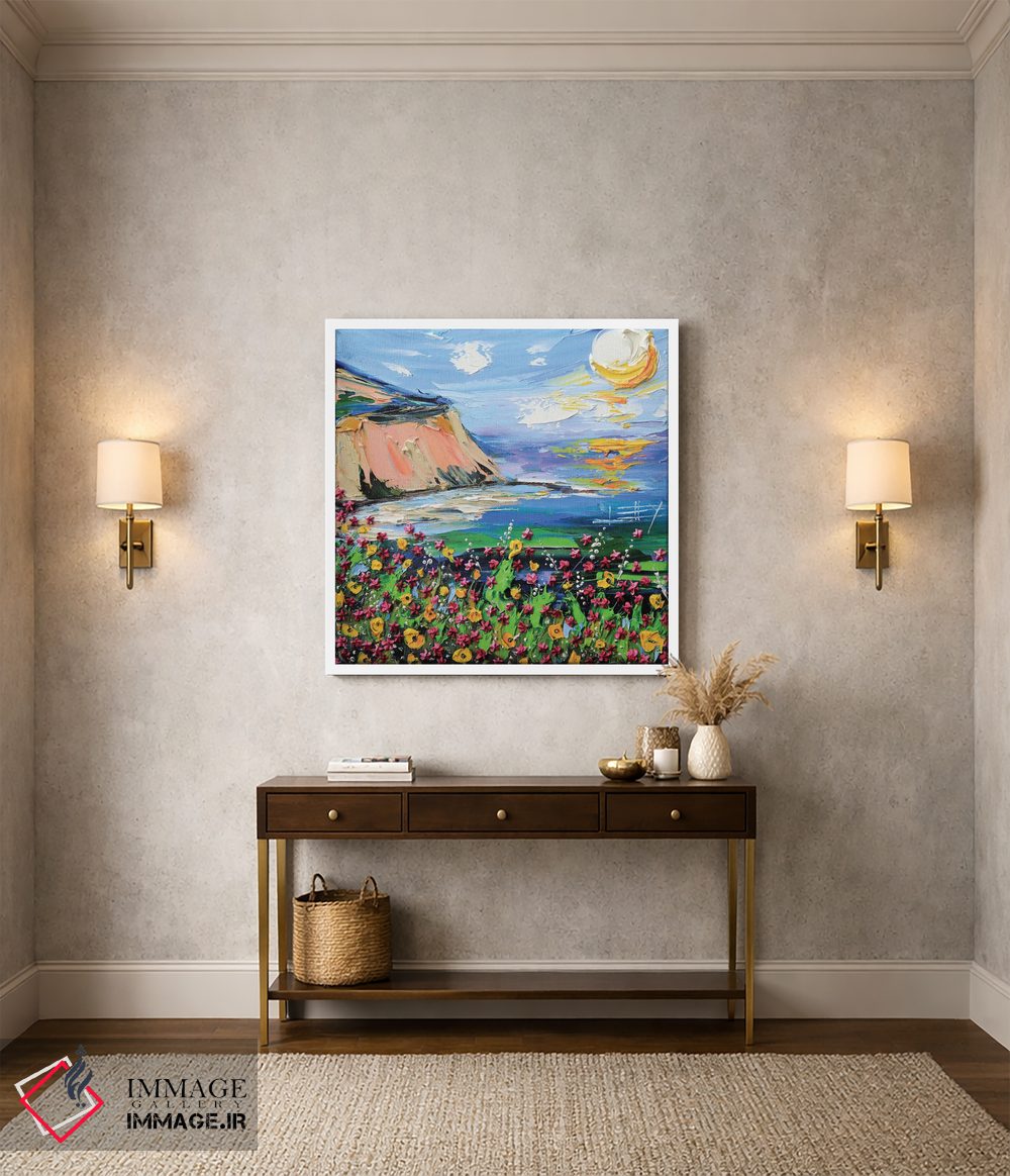 تابلو دکوراتیو یک روز در ساحل اثر لیزا الی - D2W