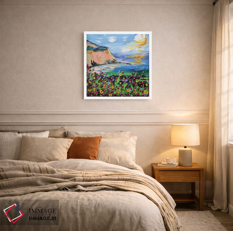 تابلو دکوراتیو یک روز در ساحل اثر لیزا الی - D5W