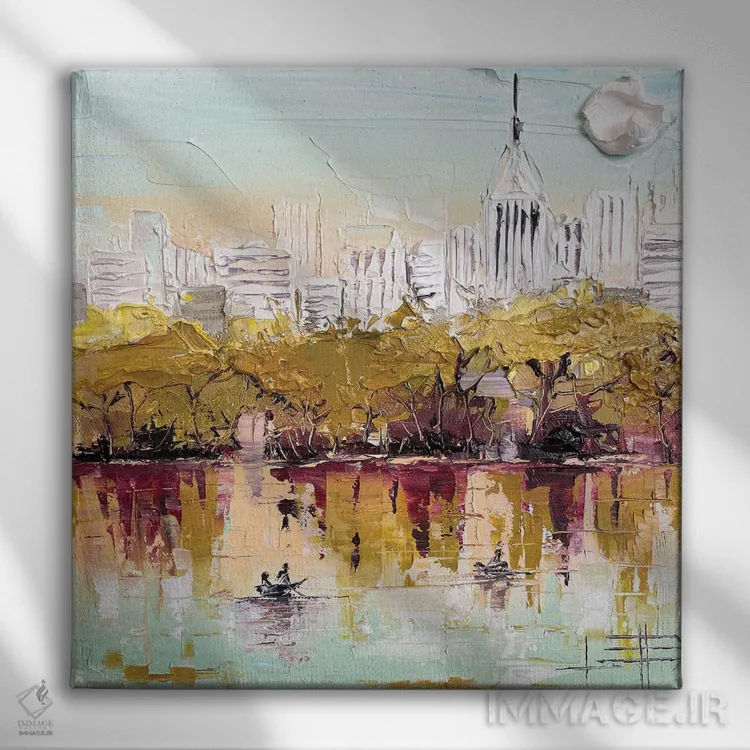 تابلو دکوراتیو سنترال پارک نیویورک اثر لیزا الی - نمای روبهرو روی دیوار