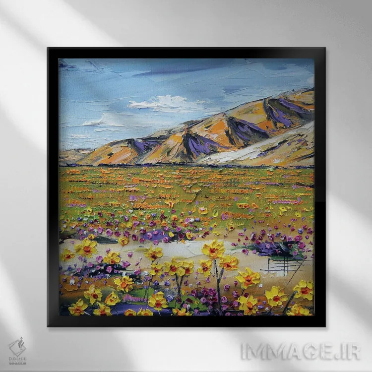 تابلو دکوراتیو عشق بیابان اثر لیزا الی - نمای قابدار مشکی