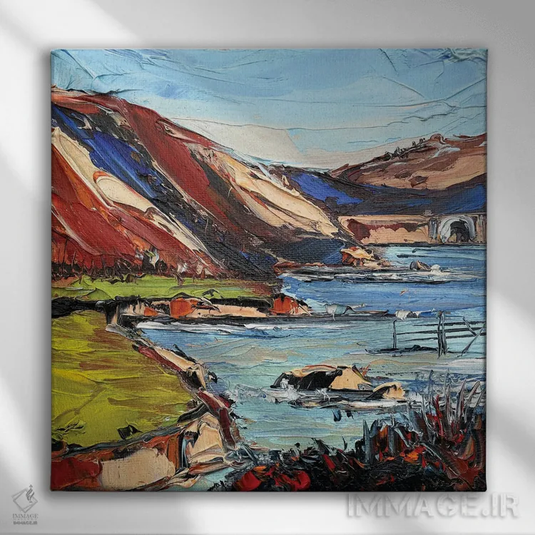 تابلو دکوراتیو راک پوینت در بیگ سور، کالیفرنیا اثر لیزا الی - نمای روبهرو روی دیوار