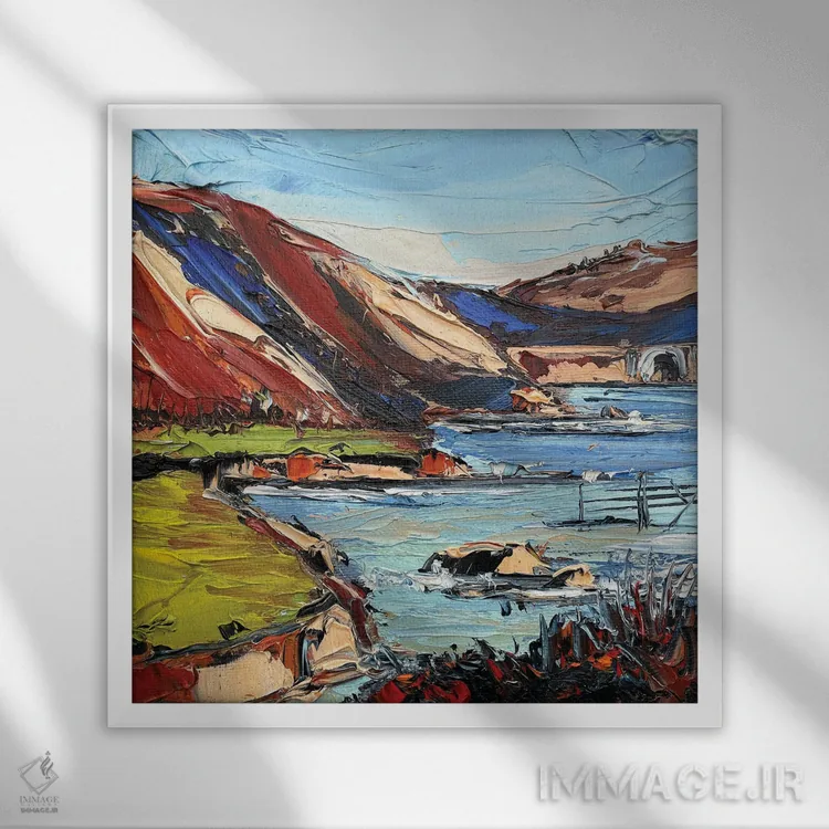 تابلو دکوراتیو راک پوینت در بیگ سور، کالیفرنیا اثر لیزا الی - نمای قابدار سفید