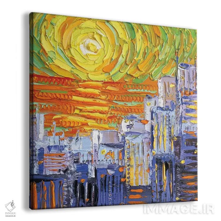 تابلو دکوراتیو غروب سان فرانسیکوخ اثر لیزا الی - نمای پرسپکتیو محصول