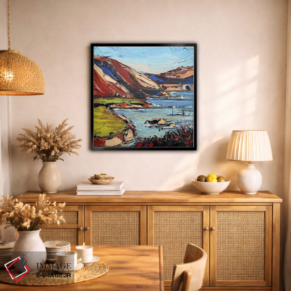 تابلو دکوراتیو راک پوینت در بیگ سور، کالیفرنیا اثر لیزا الی - D1B