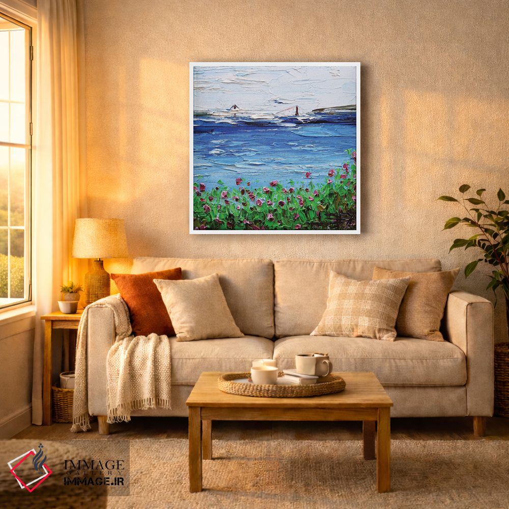 تابلو دکوراتیو نمای پل گلدن گیت از جزیره آلکاتراز در خلیج سانفرانسیسکو اثر لیزا الی - D4W