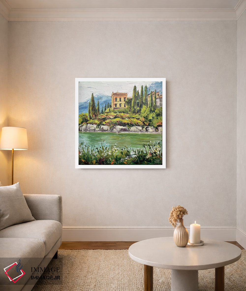 تابلو دکوراتیو دریاچه کومو اثر لیزا الی - D3W