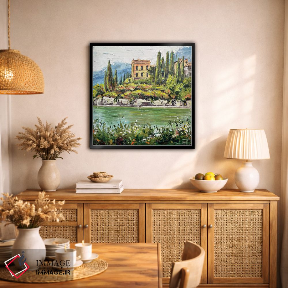 تابلو دکوراتیو دریاچه کومو اثر لیزا الی - D2B