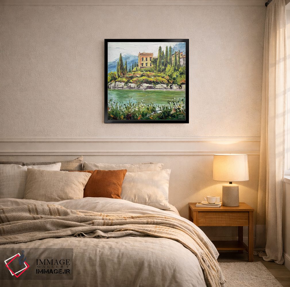 تابلو دکوراتیو دریاچه کومو اثر لیزا الی - D6B