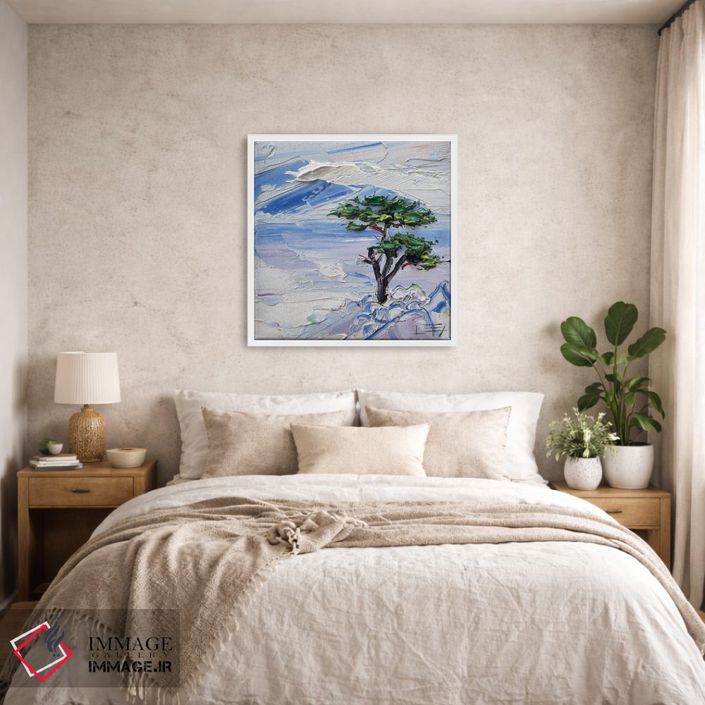 تابلو دکوراتیو سرو تک و تنها اثر لیزا الی - D6W