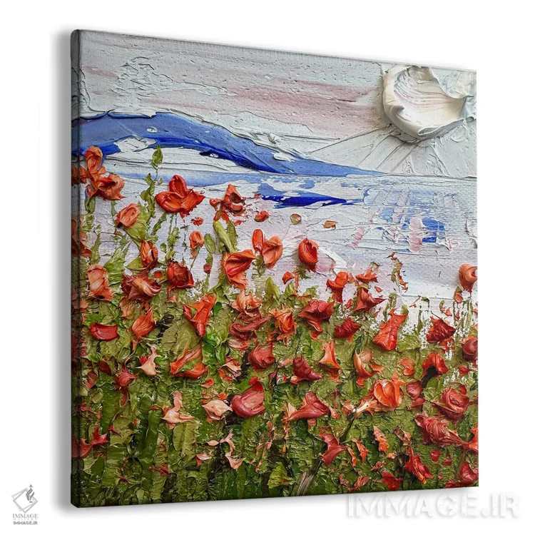تابلو انتزاعی شکوفه های بیگ سور اثر لیزا الی - نمای پرسپکتیو محصول