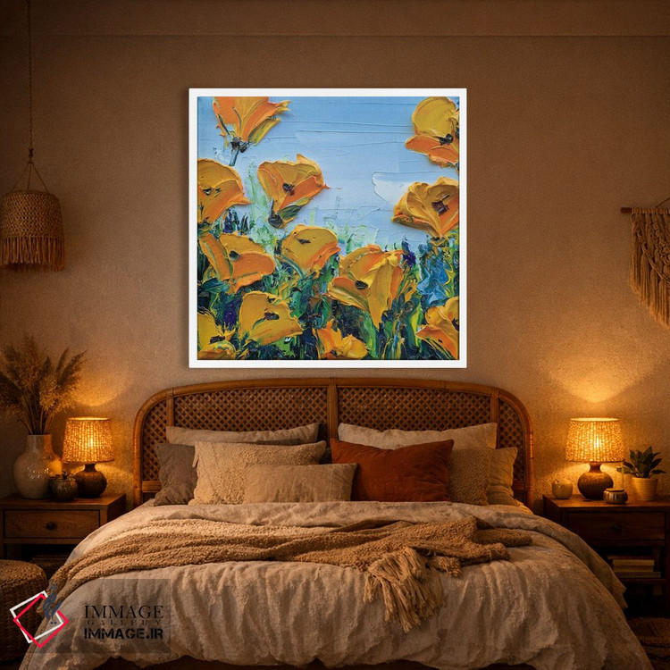 تابلو دکوراتیو شادی محض شقایق های کالیفرنیا اثر لیزا الی - D1W