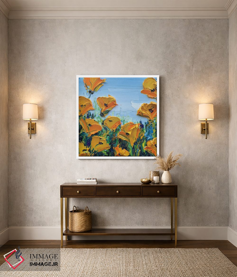 تابلو دکوراتیو شادی محض شقایق های کالیفرنیا اثر لیزا الی - D2W