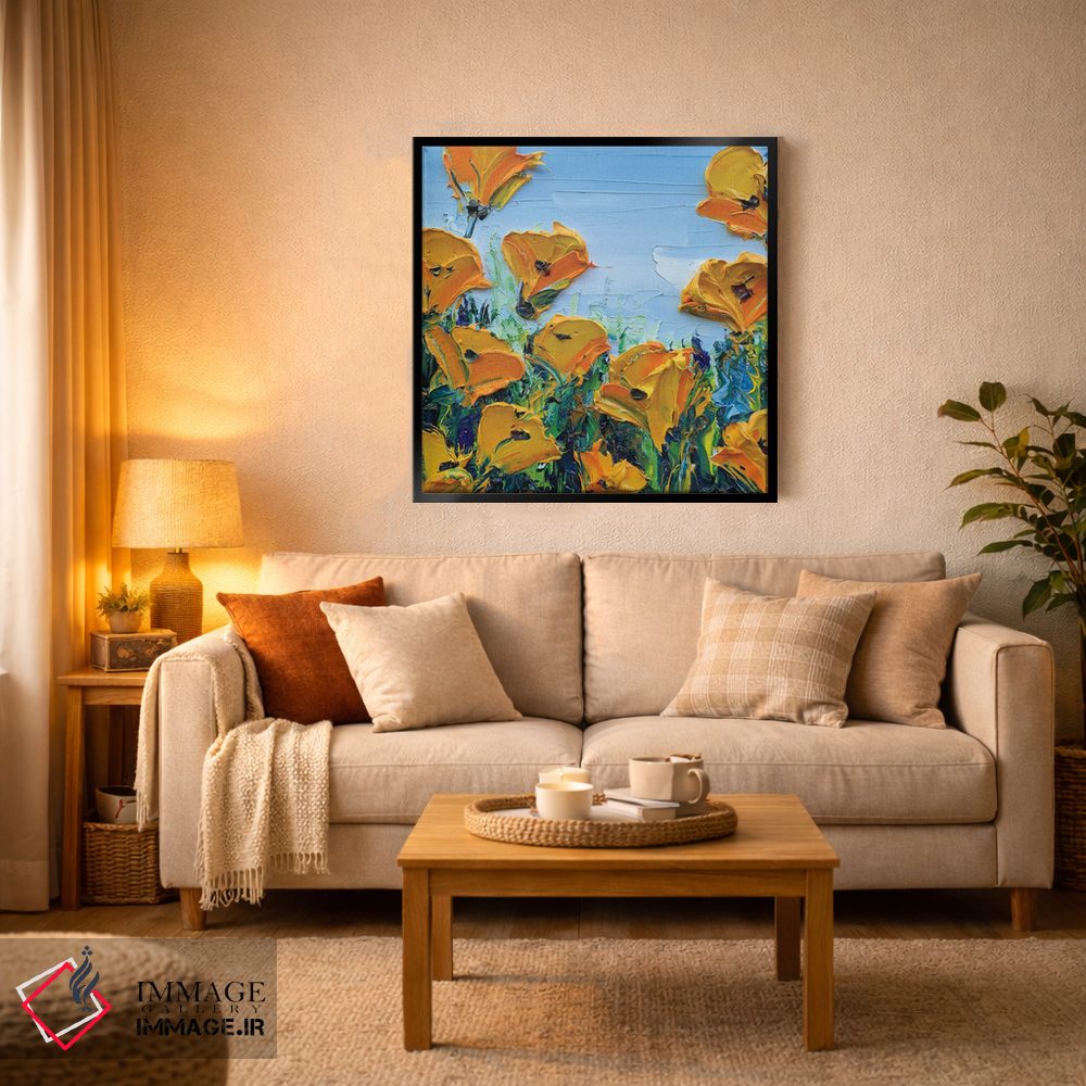 تابلو دکوراتیو شادی محض شقایق های کالیفرنیا اثر لیزا الی - D3B